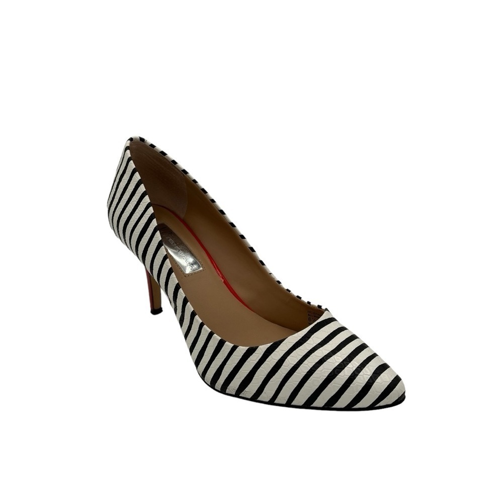 INC International Concepts Women's Zitah Striped Slip On Heeled Pumps Size 6.5